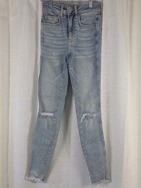 Free People We The Free Raw High Rise Jegging Jeans 24 Distressed NWT